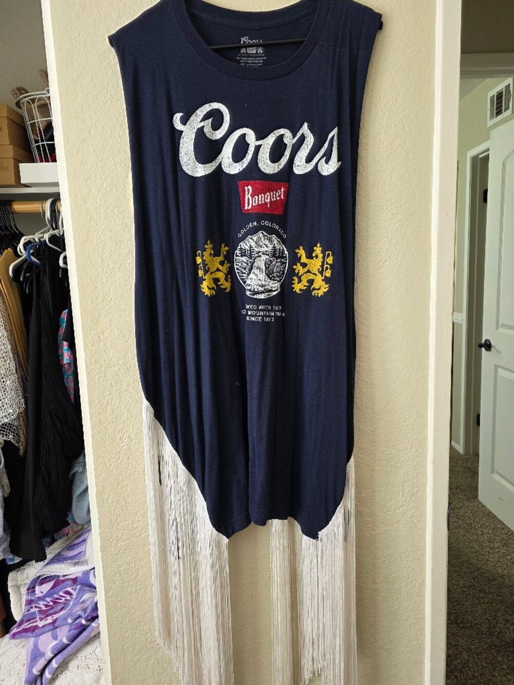 Fringe Navy Beer T shirt Dress